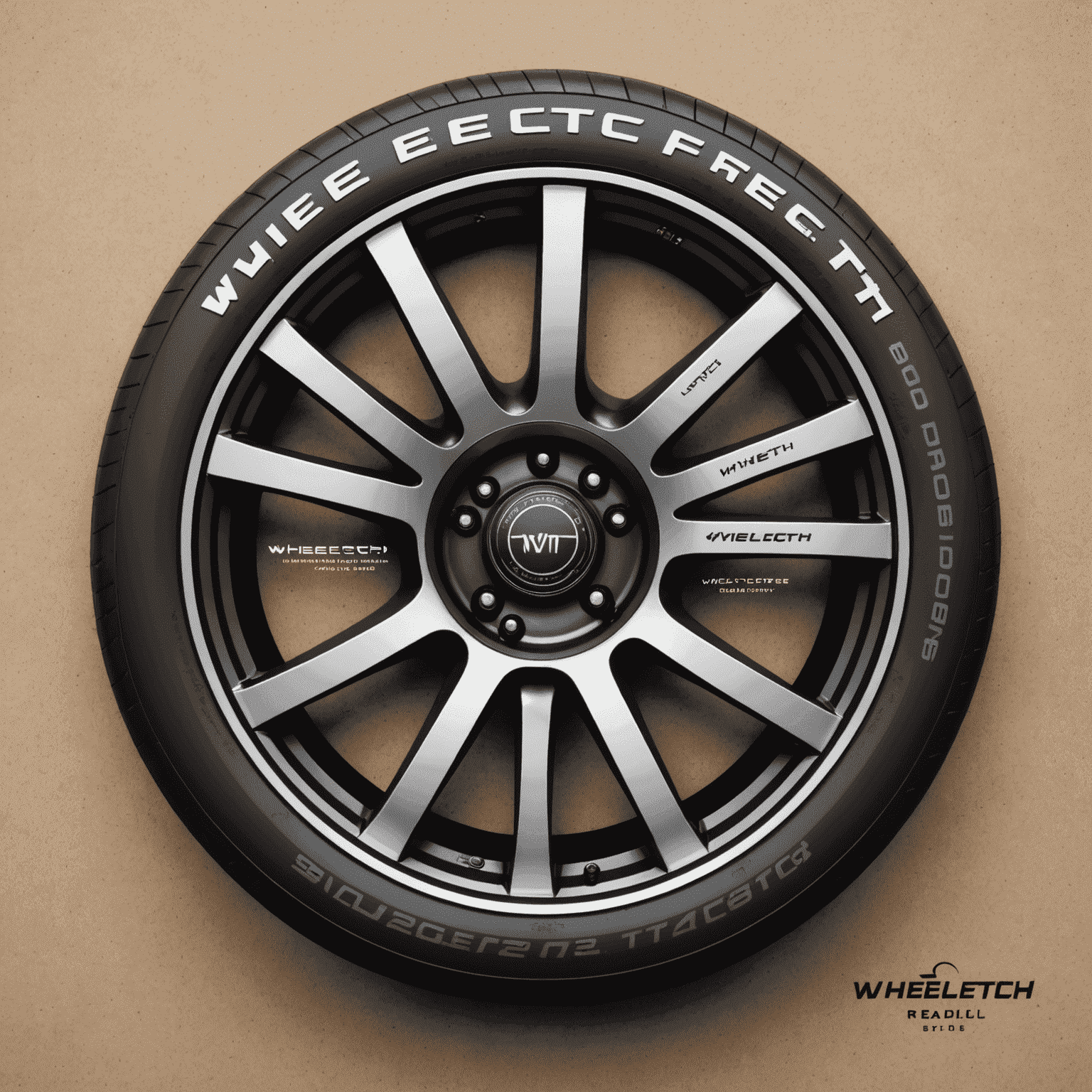 Wheeltech logo featuring a stylized wheel with elegant typography